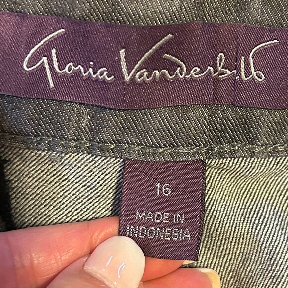 Ladies NWT Gloria Vanderbilt dark grey trouser jeans, straight leg - Picture 10 of 13